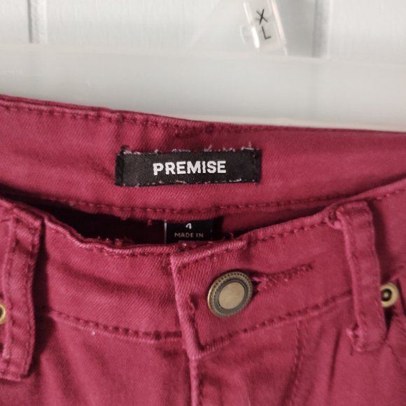 Premise Raspberry Coloured Skinny Jeans - Picture 7 of 8